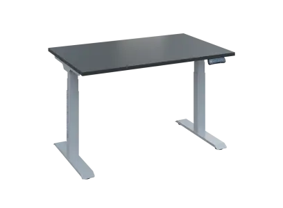 Fleximax 28-12 výškově nastavitelný stůl, kovová podnož stříbrná, deska 25 mm, široký 1200 mm, antracit